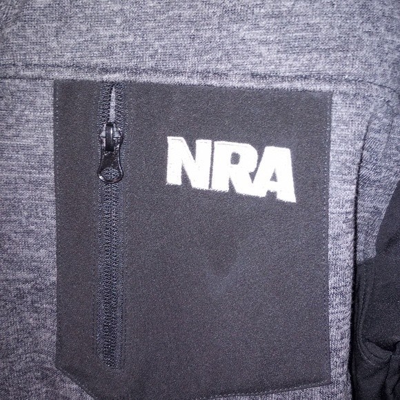 NRA Black and Grey Fleece Jacket Size Large EUC - Picture 2 of 4